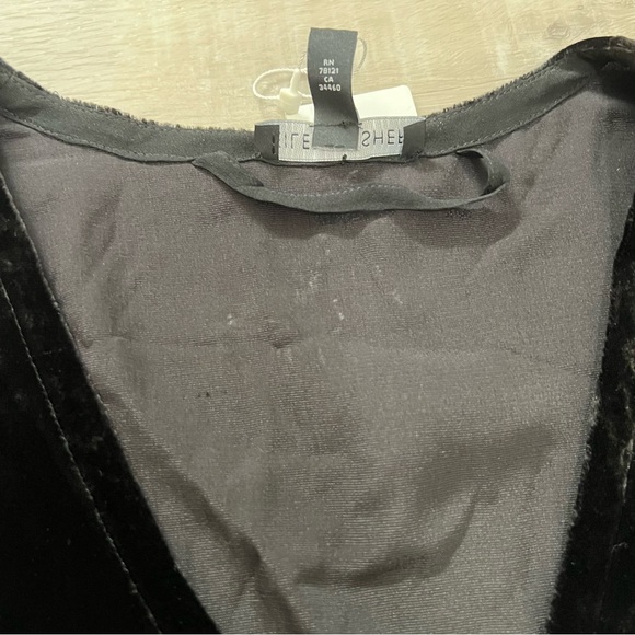 NWT Eileen Fisher Silk Blend Black Velvet Wrap Dress - Picture 10 of 12